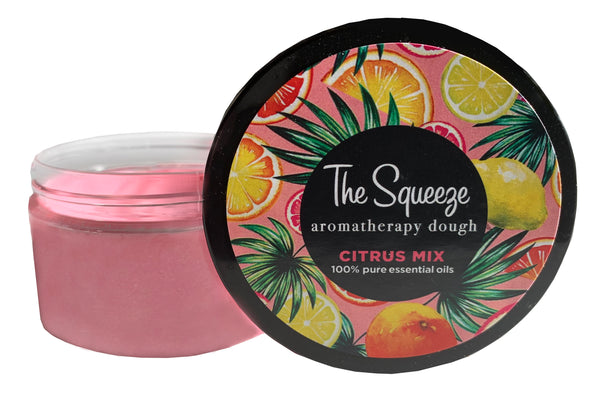 The Squeeze - Therapy Dough Citrus Mix with 100% essential oils for self care, aromatherapy stress ball, stress relief