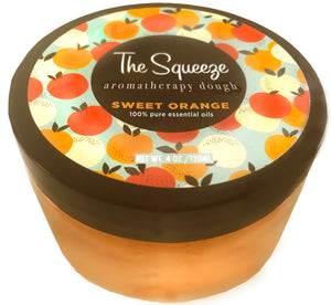 The Squeeze - Sweet Orange 100% essential oil stress relief dough for self care, aromatherapy stress ball FREE SHIPPING