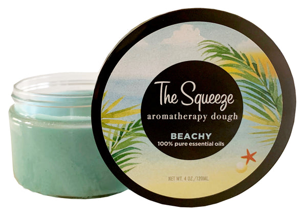 The Squeeze Therapy Dough- Beachy — Neroli, Citrus & Floral aromatherapy dough for self care, stress ball, self care FREE SHIPPING
