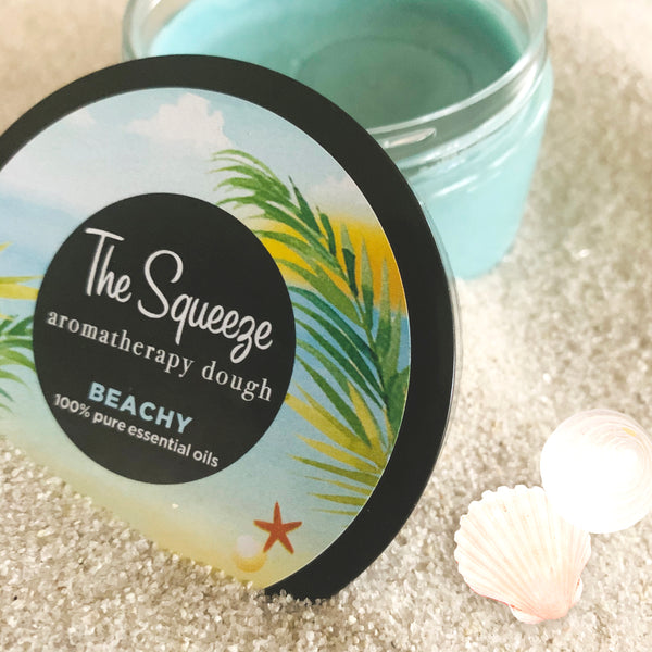 The Squeeze Therapy Dough- Beachy — Neroli, Citrus & Floral aromatherapy dough for self care, stress ball, self care FREE SHIPPING