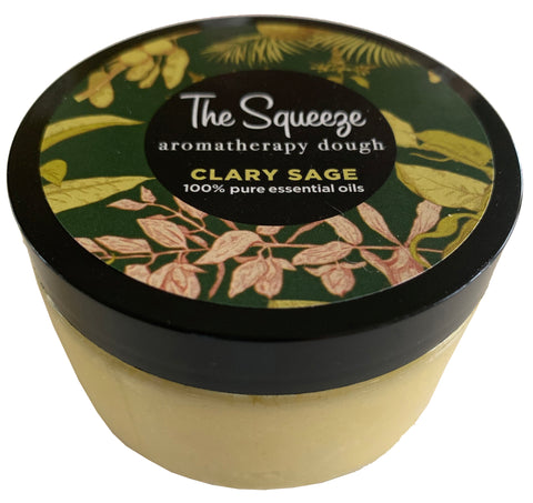 The Squeeze - Clary Sage Therapy Dough Made with 100% Essential Oils for self care, aromatherapy stress ball, stress relief FREE SHIPPING