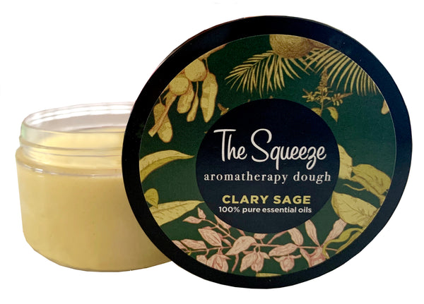 The Squeeze - Clary Sage Therapy Dough Made with 100% Essential Oils for self care, aromatherapy stress ball, stress relief FREE SHIPPING
