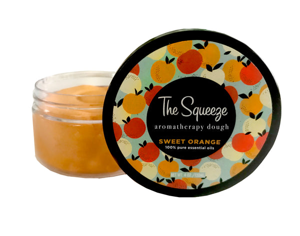 The Squeeze - Sweet Orange 100% essential oil stress relief dough for self care, aromatherapy stress ball FREE SHIPPING